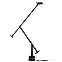 Lampe de table LED réglable flexible en gros de fer noir pour le bureau